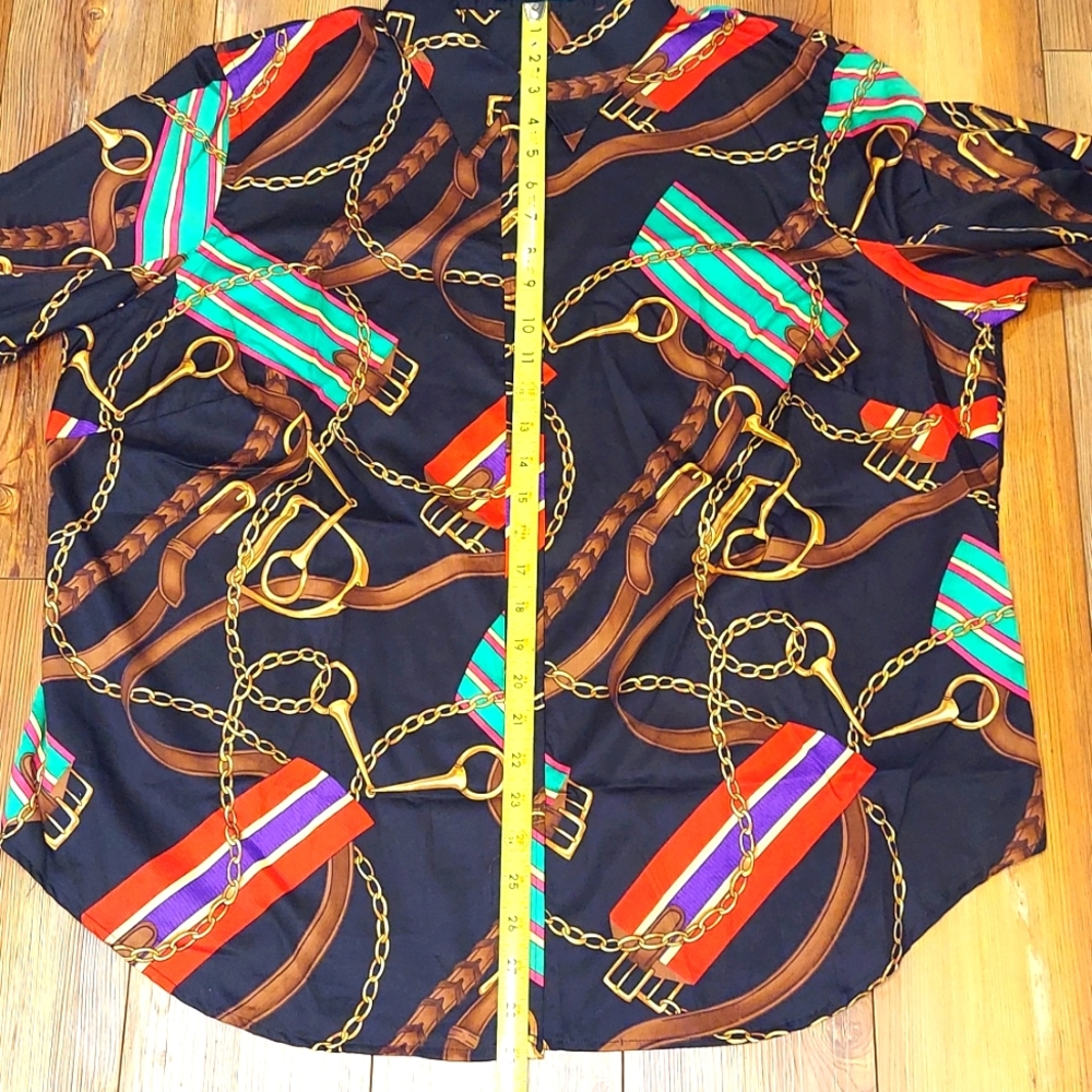 Vintage Lauren Ralph Lauren Horse Buckle 100% Cotton Button Down Size 2X - Picture 7 of 10